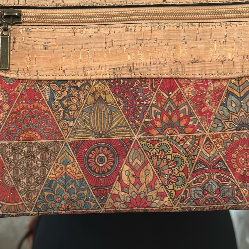 Multicolor Patterned Cork Women's Bag - Picture 4 of 6